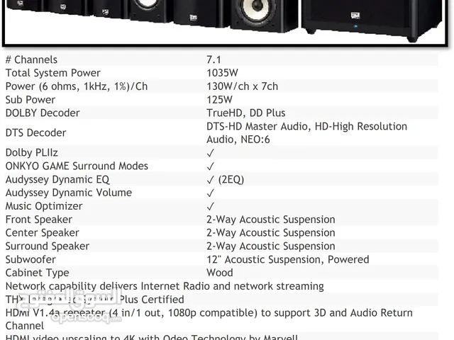 Onkyo HT-S9400THX Home Theater Receiver