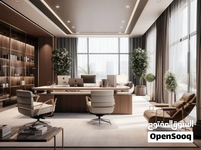 شقة كبيرة مكتبية للإيجار مساحتها 325 متر حديثة في بن عاشور الدور الثاني بناء حديث بالأسانسير ومولد