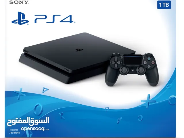 PS4 Slim 1TB بكرتونه اصدار 9 مهكر بلايستيشن فور سلم يدين وكالة هارد ون تيرا مختم ضمان شهر فل العاب