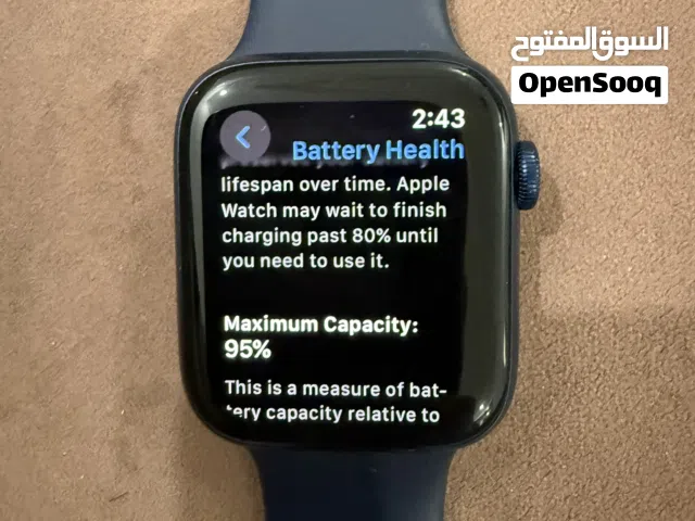ساعة أبل Series 6 نفس الجديد بطارية 95%