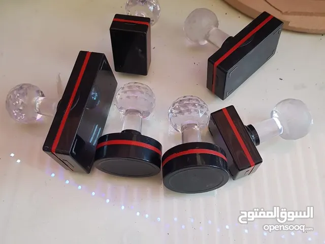 بيع اختام متنوعه (مقابض كرستال)+ حبر اختام (احمر - ازرق ) جمله-تجزئة