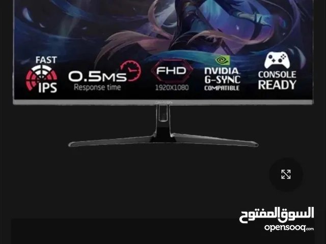 شاشة game on 180 فريم 27بوصة 0.5 استجابة دقة عالية بالالوان تدعم 2.1 HDMI الشاشه مستعمله 3 شهور
