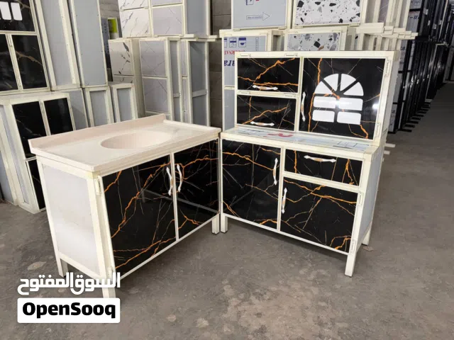 كاونتر المنيوم قياس متر ثلاث قطع ارضي وملحق وسنك مرمر بسعر 190 الف توصيل بغداد فلوجة مجاني 4