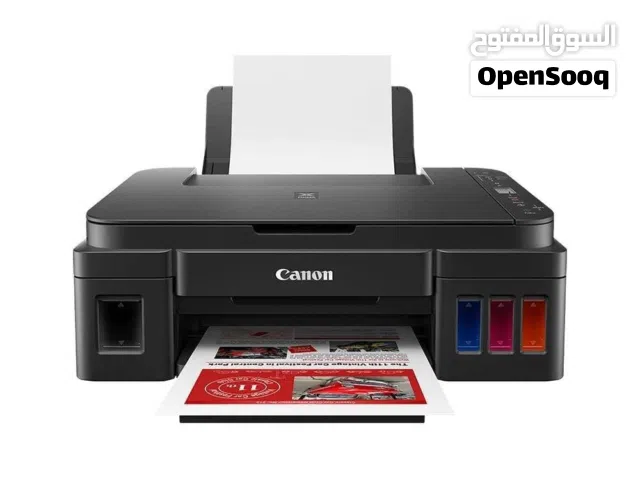 طابعه كانون 3410 واي فاي تربط عالموبايل ملون واسود ابيض سكنر جديد لووك احبارها متوفره بكل مكان مناسب