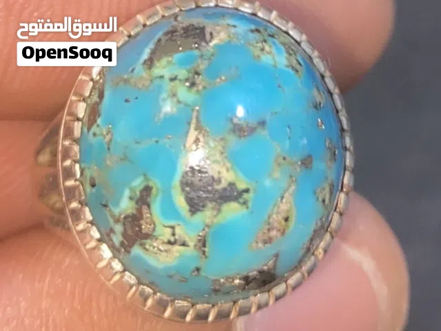 خاتم فيروز نيشابوري القديم فضة بحرينية الاصدار القديم