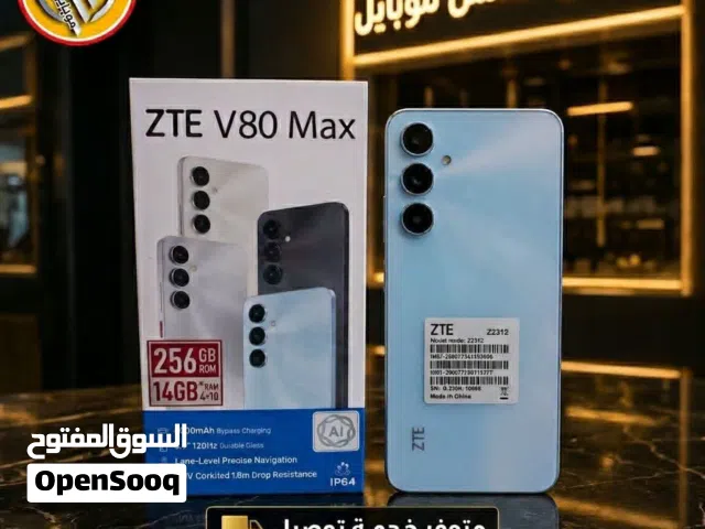 تلفون ZTE v80 max جديد بالكرتونة رام 14 ذاكرة 256 متوفر توصيل