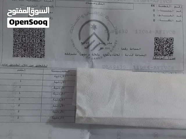 ارض للبيع من أراضي الزرقاء جريبا تلعة فالح46