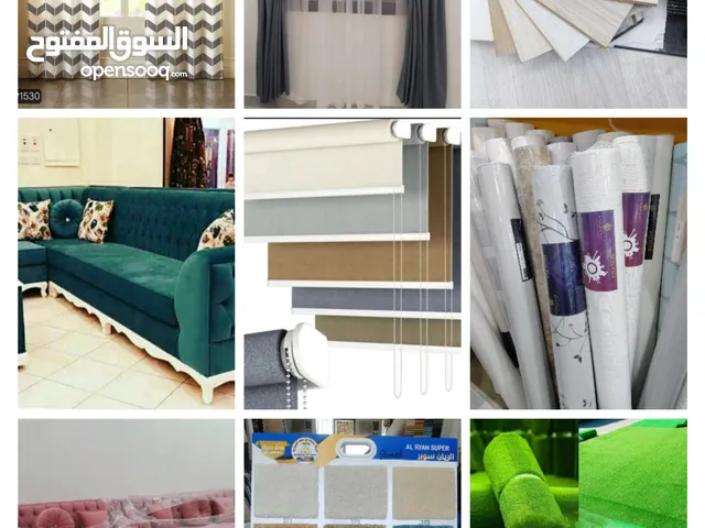 repair sofa @ new sofa  @ window curtains  @ majlis arodia @ wallpaper