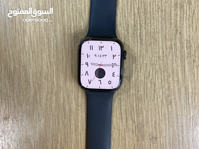 ساعة ابل واتش للبيع الاصدار 7ستانلس ستيل نسبة البطارية 79ممتازة جداً قياسها 45