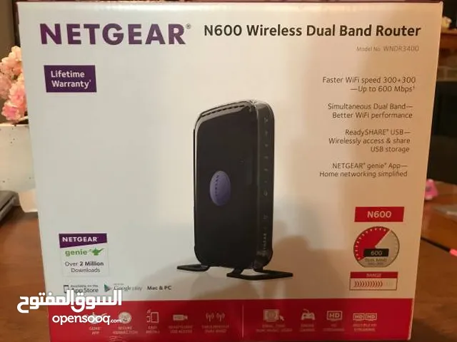 راوتر N600 NetGear راوتر راقي ماركة أمريكية  يبث دبل اشارة (2.4/5) سريع بنقل البيانات بي منفذ USB