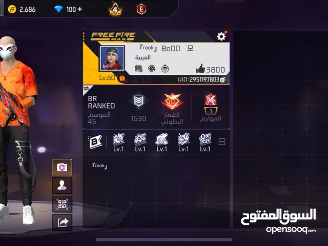 حساب فري فاير انشاء 2018
