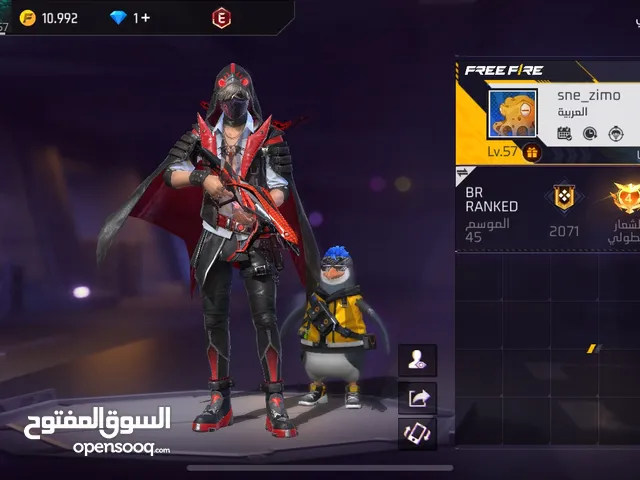 حساب فري فاير للتبديل للبيع أو التبديل بحساب بيس قوي