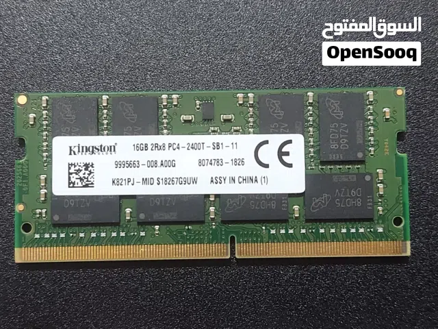 رامة كينجستون لابتوب 16 جيجا جديدة DDR4 تردد 2400Tوركيستيشن