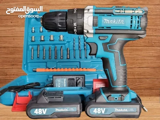 اقوى دريل ماكيتا و دي والت بطاريتين 48V قابلة لاعادة الشحن نظام مطرقه ونظام حفر ونظام فك وغلق