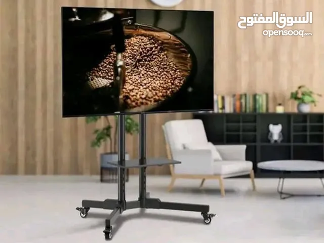 ستاند التلفاز المتحرك 32-75 بوصة يتحمل وزن 50 كيلو يجمع بين التصميم العصري والمرونة الكاملة