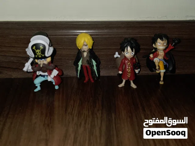 1 Usopp Action Figure, 1 Sanji Action Figure, and 2 Luffy Action figure.