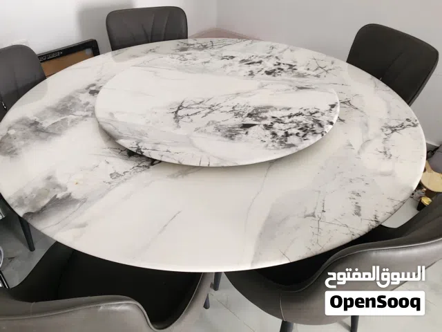 طاولة طعام رخام راقية مع 5 كراسي