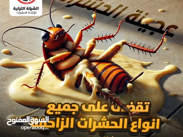 مكافحة الحشرات والقوارض والصراصير وبق الفراش والفئران والبريعصى والنمل