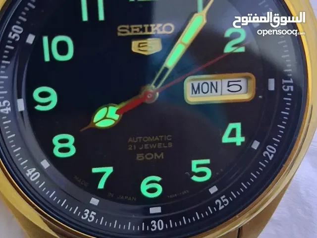 seiko automatic gold watch japan mode 50mm