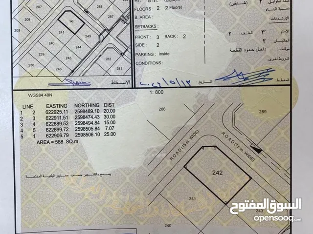 ارض سكنيه في منطقة الجفنين الثامنة