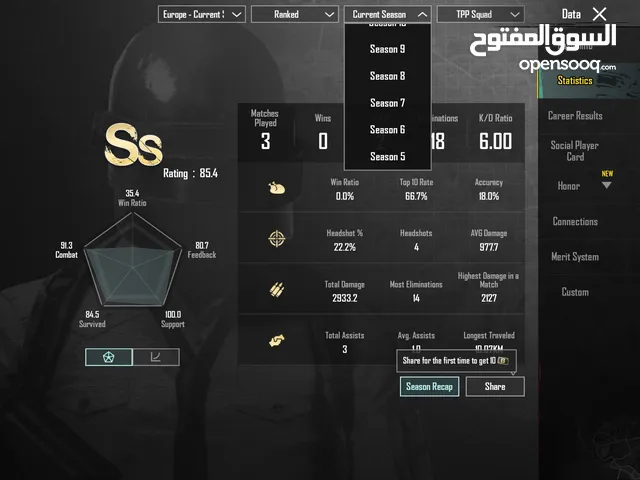 Pubg Accounts and Characters for Sale in Ajloun