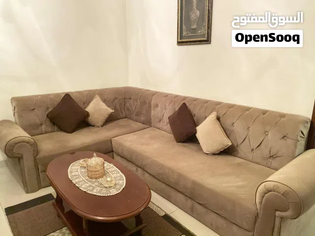 كنبة + جلسة حرف L 2×2 +مكتبة تلفزيون