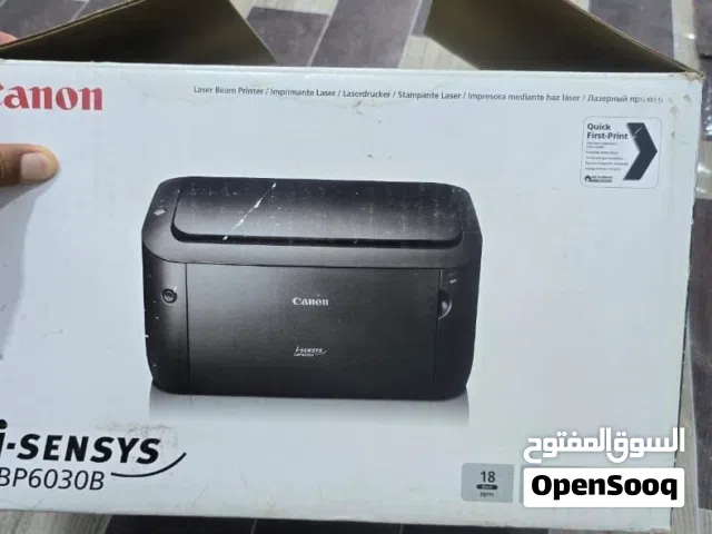 طابعة كانون جديدة غير مستعملة مطبوع بيها ورقة وحده فقط  بعدها بغلافها السعر 200 الف فقط