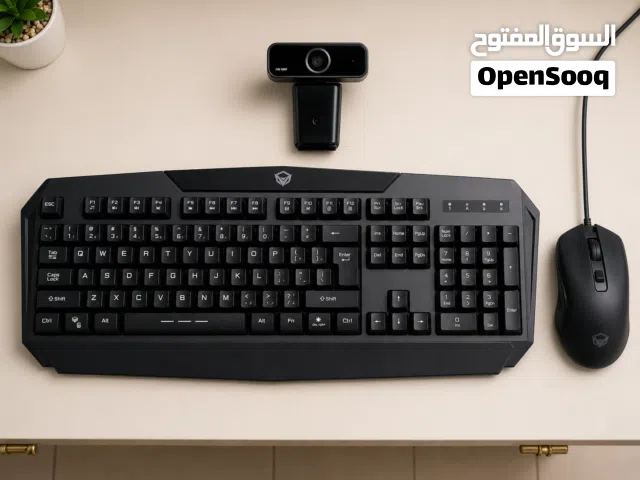 keyboard and mouse and camera