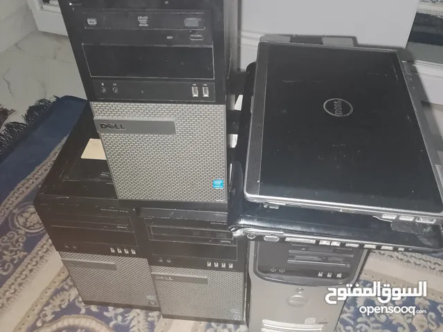 اربع كمبيوترات و لابتوبين مو شغالين لاكن قطع غيار