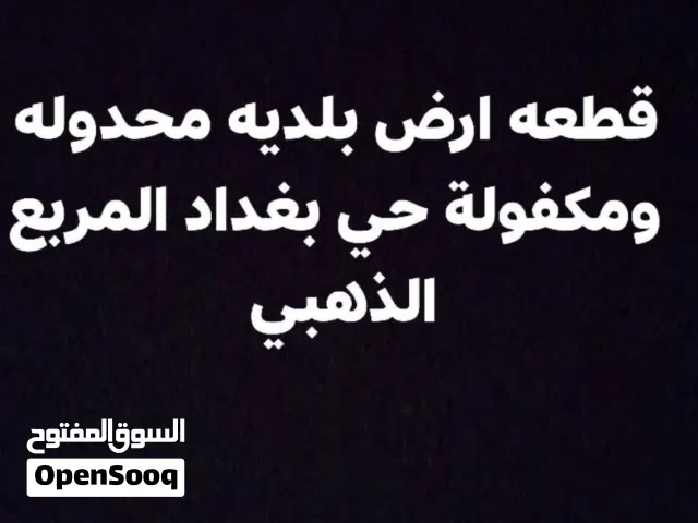 قطعه ارض بالمربع الذهبي مساحته 120متر كهرباء وماي وتبليط