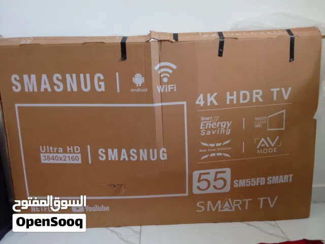 شاشة سامسونج سمارت. 55 جديدة بالباكو ولعتها مره وحده بس
