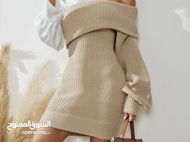 فستان شتوي بقصة مميزة