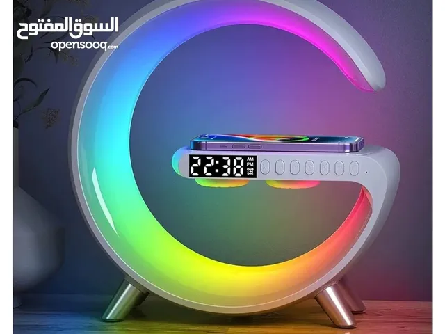 مصباح ذكي بتصميم عصري – Domigard Wireless Speaker Charger Light, RGB Color Changing Atmosphere Lamp