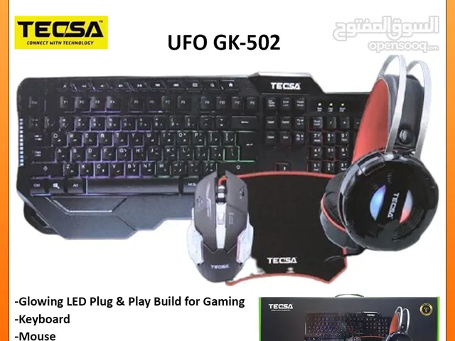 TECSA 4 in 1 RGB Gaming Kit UFO GK-502 (Brand New)