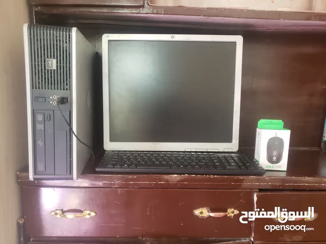 للبيع جهاز كمبيوتر مكتبي ماركة hp النوع كور تو ديو مع جميع توابعه ماوس وكيبورد