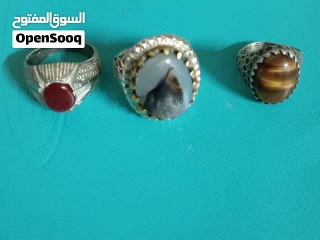 3خاتم فضة اصلي عقيق يماني