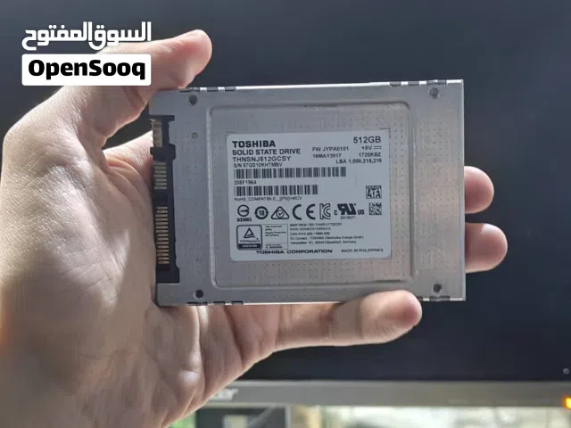 للبيع: هارد SSD الفئة الاحترافية للمشاريع (Enterprise SSD) TOSHIBA 512GB SOLID STATE DRIVE الموديل: