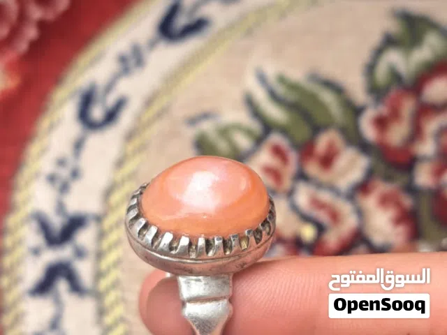 خاتم عقيق مشمشي قديم