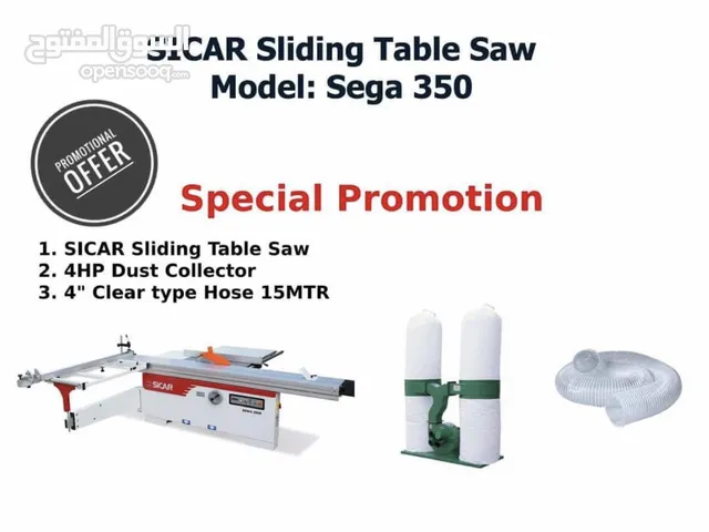 Sliding table saw (original) SICAR circuler saw + dust collector and hose