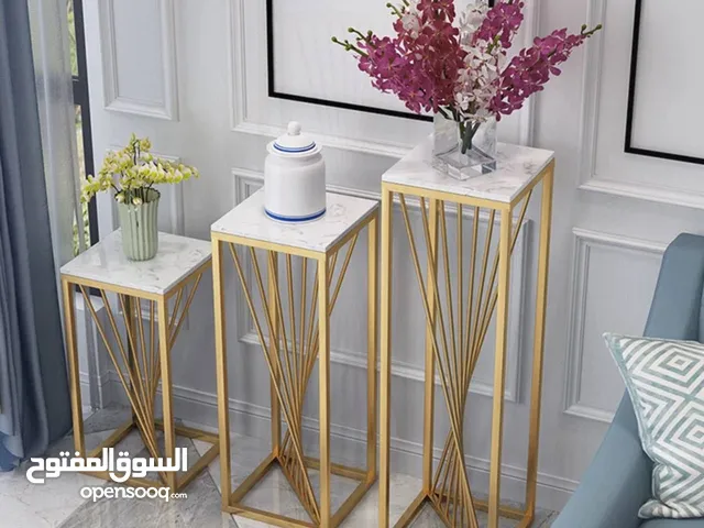 لأول مرّة في فلسطين الفخامة لبيتك بس من عندنا  طقم 3 طاولات ديكور فخمة بتصميم عصري