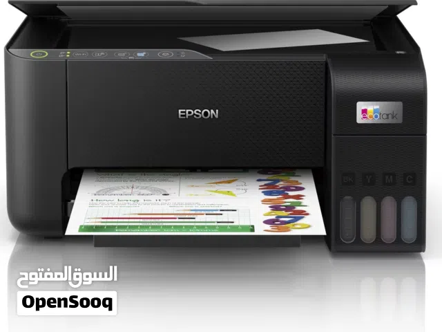 طابعة Epson ET-2860: نافثة للحبر، اقتصادية جداً، تدعم الواي فاي، وتطبع آلاف الصفحات بتكلفة منخفضة.