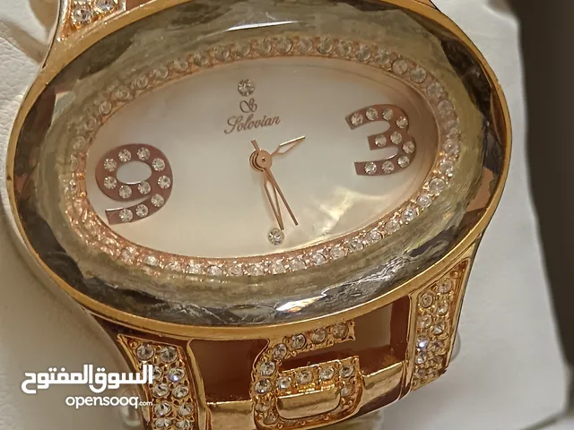 ساعة solovian مطلية بالذهب روز قولد ROSE GOLD + NEW FANDE