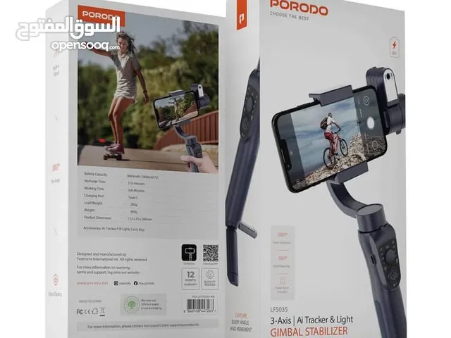 استاند مانع الاهتزاز Porodo 3-Axis AI Tracker & Light