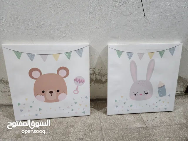 لوحة لغرفة اطفال عدد 2. سعر الواحدة 5 دنانير. الموقع خلدا