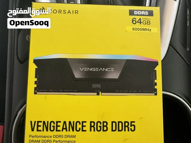 Corsair VENGEANCE RGB DDR5 64GB (2x32GB) DDR5 6000MHz C38