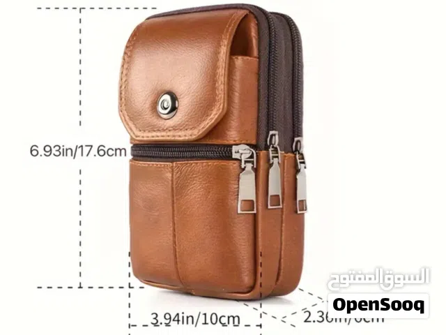 حقيبة من الجلد الفاخر مصنوعة من جلد البقر الطبيعي أنيقة ومميزة مناسبة للاستخدام اليومي