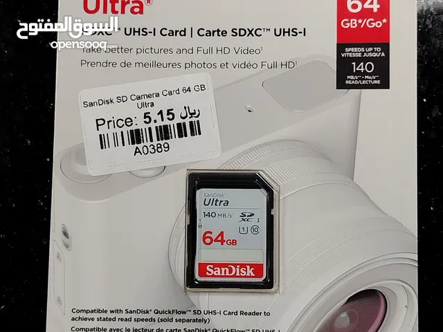 Sandisk SD Camera Card 64GB Ultra 140MB/s