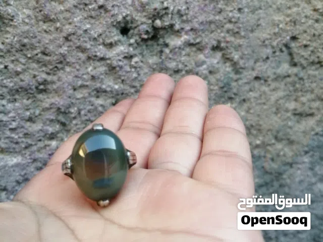 للبيع خاتم جزع يماني مصور