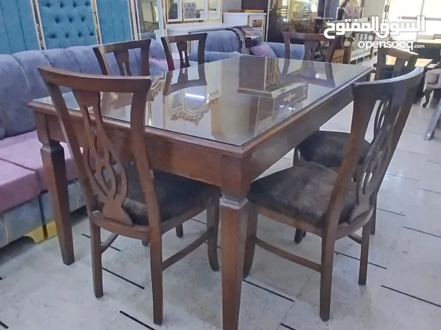 طاولة سفرة زان مع 6 كراسي جديدة