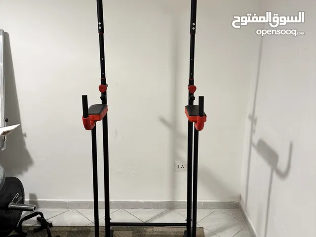 Pull Up Bar and Dip Station, Adjustable Height, Padded Grips